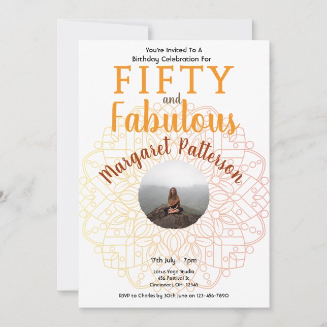 Invitation 50 and Fabulous | 50th Birthday Party (Devant)