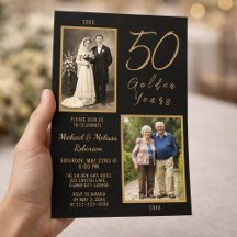 50 Années Dorées 50e Anniversaire de Mariage Or