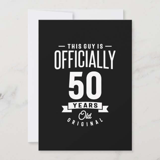 Invitation 50 Ans - 50e Anniversaire Drôle Cadeau (Devant)