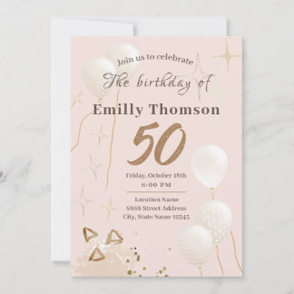 Invitation 50 ans anniversaire