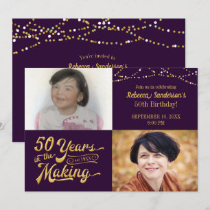 Invitation 50 ANS DANS LA création Anniversaire Alors & Maint