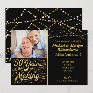 Invitation 50 ans de fabrication - Anniversaire de mariage d'