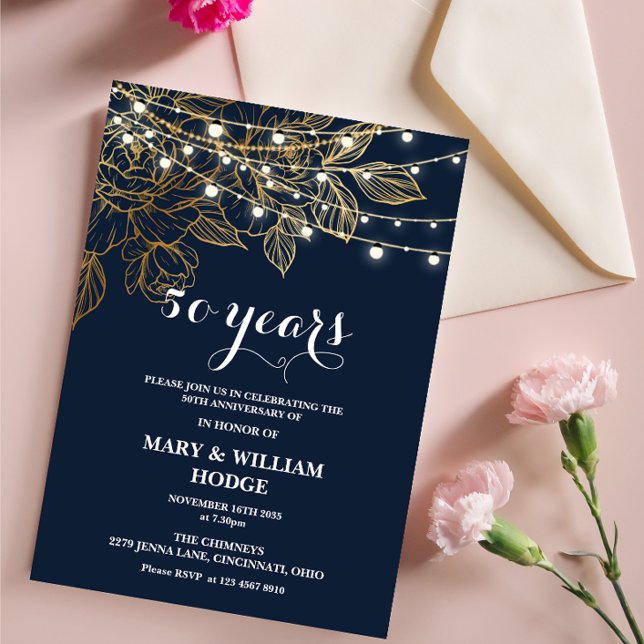 Invitation "50 ans de l'éternité : un anniversaire à retenir" (Créateur téléchargé)