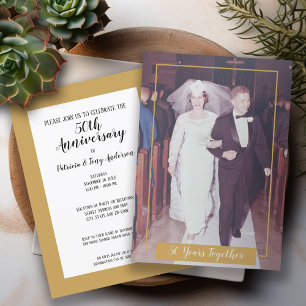 Invitation 50 ans ensemble 50e anniversaire de Mariage et pho