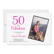 50 ans et Fabuleux Fête d'anniversaire 50 ans rose