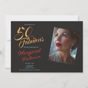 Invitation 50 ans et Fabuleux   Fête d'anniversaire de 50 ans