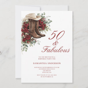 Invitation 50 ans et Fabuleux Fleurs occidentales 50e Anniver