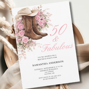 Invitation 50 ans et Fabuleux Fleurs occidentales 50e Anniver