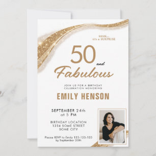 Invitation 50 ans et Fabuleux Or 50e Anniversaire