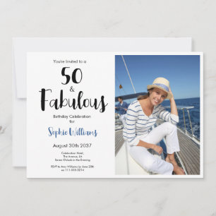 Invitation 50 ans et Fabuleux Photo 50e Anniversaire 