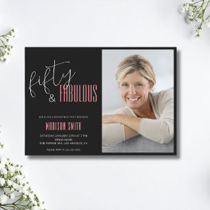 Invitation 50 ans et Fabuleux Photo Anniversaire de 50 ans No