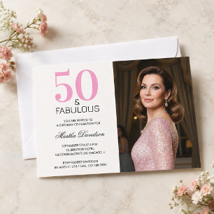 Invitation 50 ans et Fabuleux Rose 50e Anniversaire