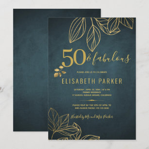 Invitation 50 ans et fabuleux soirée d'anniversaire des 50 an