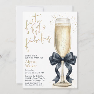 Invitation 50 ans et Fabuleux Verre à Champagne Surprise Anni