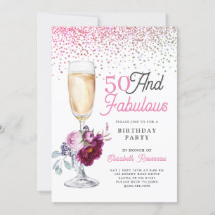 Invitation 50 Et Fabuleuse fête d'anniversaire