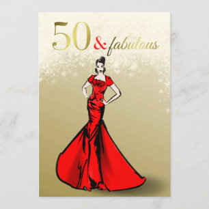 Invitation 50 et fabuleuse Parties scintillant d'anniversaire