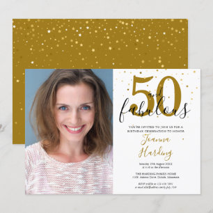 Invitation 50 et fabuleuse photo d'anniversaire en or noir