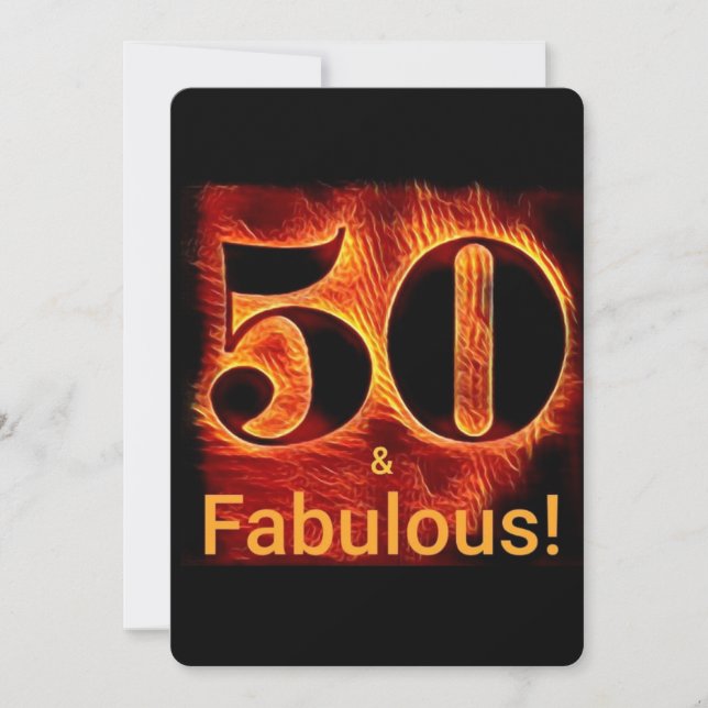 Invitation 50 et fabuleux 50e anniversaire de la flamme de mo (Devant)