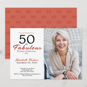 Invitation 50 et Fabuleux Fête d'anniversaire 50 ans
