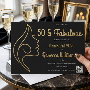 Invitation 50 et Fabuleux Fête d'anniversaire 50 ans fabule