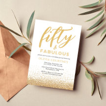 50 et fabuleux Parties scintillant blanche et or A