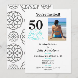 Invitation 50 et fabuleux Photo Anniversaire mignonne