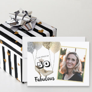 Invitation 50 Et Fabuleux Photo Bold Anniversaire Doré
