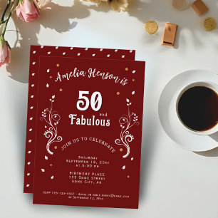 Invitation 50 et Fabulous Foliage Rouge 50e anniversaire