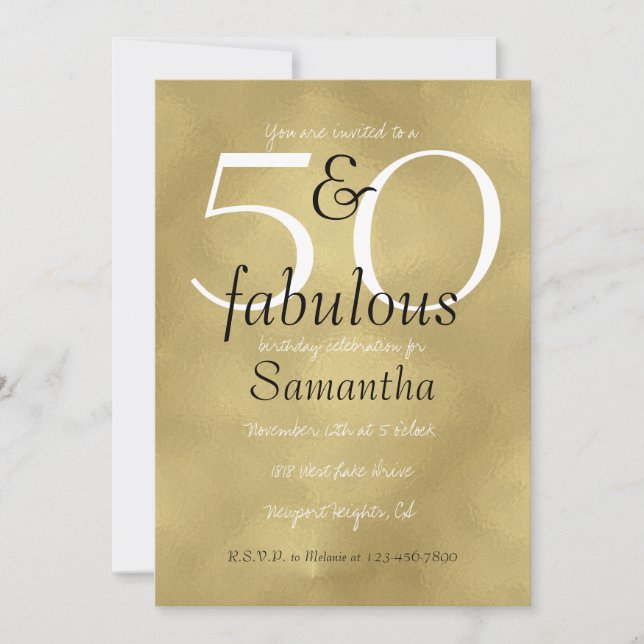 Invitation 50 et Fabulous Glam Gold (Devant)