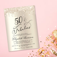 50 Fabuleuse Parties scintillant Champagne Gold An