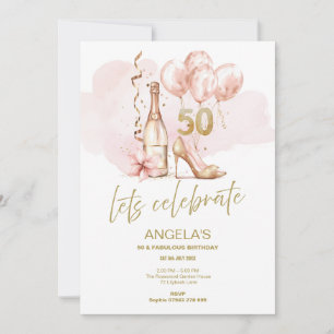 Invitation 50 & Fabuleux, moderne, tendance 50e anniversaire