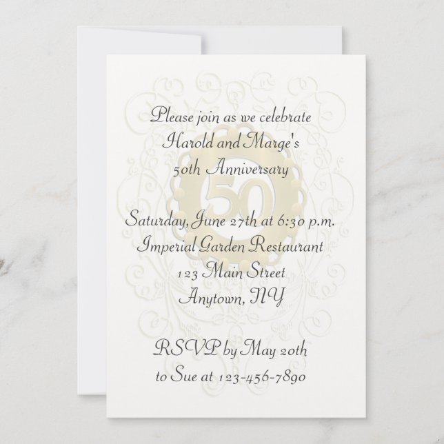 Invitation 50e anniversaire (Devant)