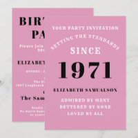 50e anniversaire 1971 Rose noir Personnalisé pour