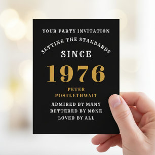 Invitation 50e anniversaire 1976 Noir Or