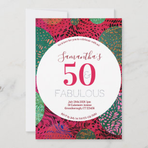 Invitation 50e anniversaire 50 et Fabulous Parti unique