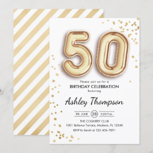 Invitation 50e anniversaire - Ballons d'or