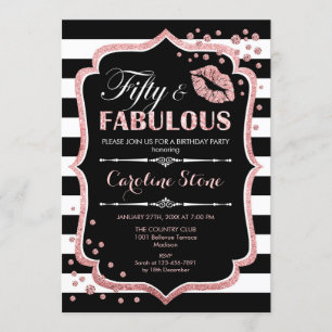 Invitation 50e anniversaire - Cinquante fabuleux Black Rose G