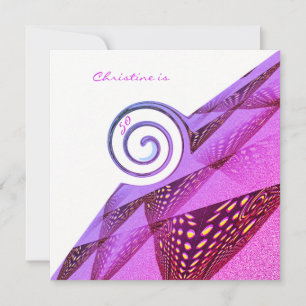 Invitation 50e anniversaire Conception de la spirale violette