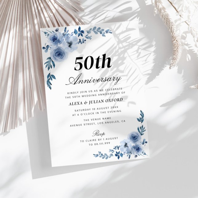 invitation 50e anniversaire de la floraison bleue (Créateur téléchargé)