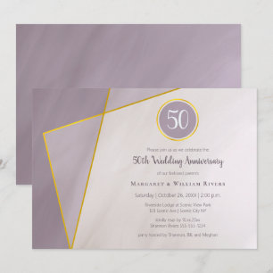 Invitation 50e anniversaire de la peau de prune muette avec c