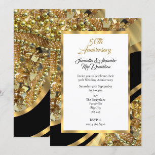 Invitation 50e anniversaire de l'or et du noir