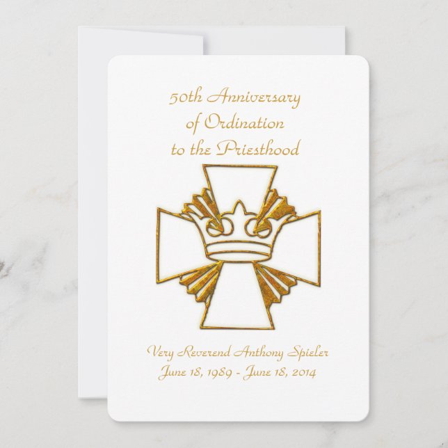 Invitation 50e anniversaire de l'Ordination du prêtre du Jubi (Devant)