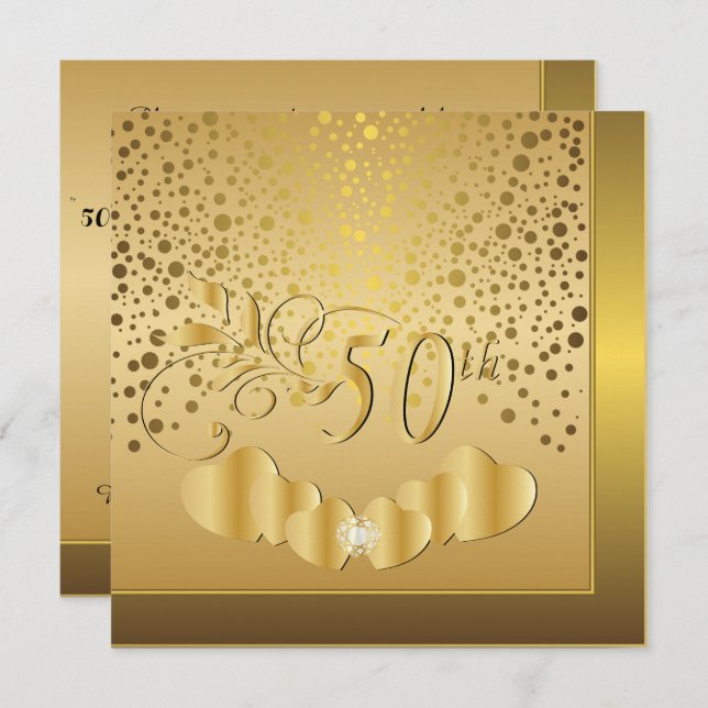 Invitation 50e anniversaire de mariage (Devant / Derrière)