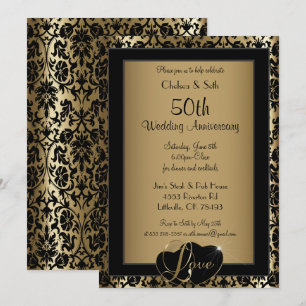 Invitation 50e anniversaire de mariage   Amour