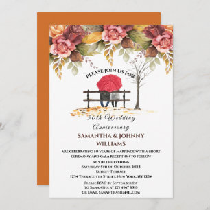 Invitation 50e anniversaire de Mariage Automne Automne Botani