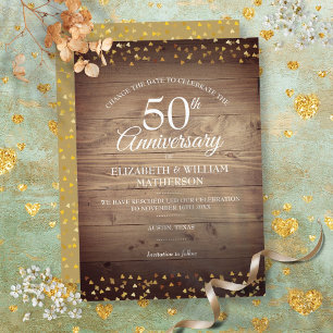 Invitation 50e anniversaire de mariage Changement de date Rus