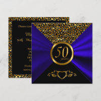 50e anniversaire de Mariage d'or | Motif Leopard