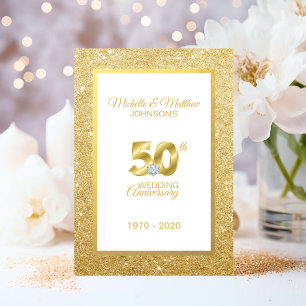 Invitation 50e anniversaire de Mariage d'or personnalisé