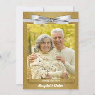 Invitation 50e anniversaire de Mariage d'or Photo