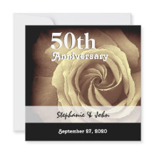 50e anniversaire de mariage Élégante Rose d'Or A01